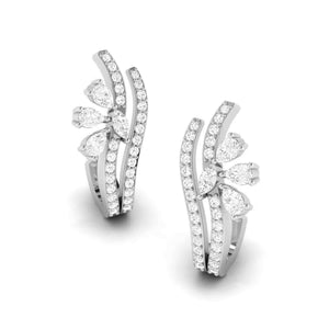 Designer Platinum & Diamond Earrings for Women JL PT E BL-23