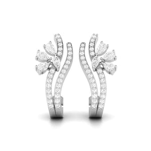 Designer Platinum & Diamond Earrings for Women JL PT E BL-23