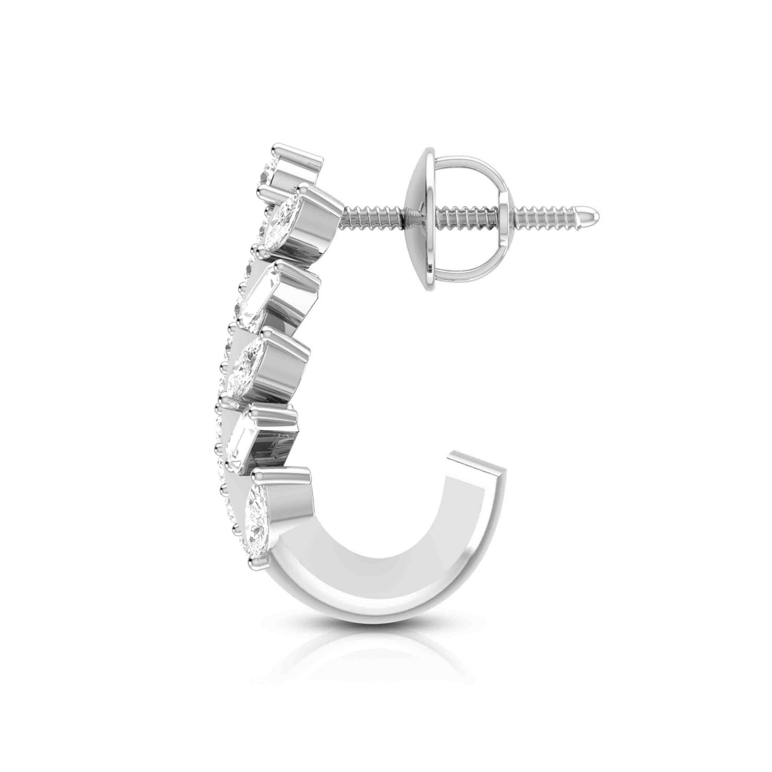 Designer Platinum & Diamond Earrings for Women JL PT E BL-24