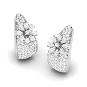 Designer Platinum & Diamond Earrings for Women JL PT E BL-25   Jewelove.US