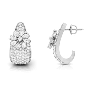 Designer Platinum & Diamond Earrings for Women JL PT E BL-25   Jewelove.US
