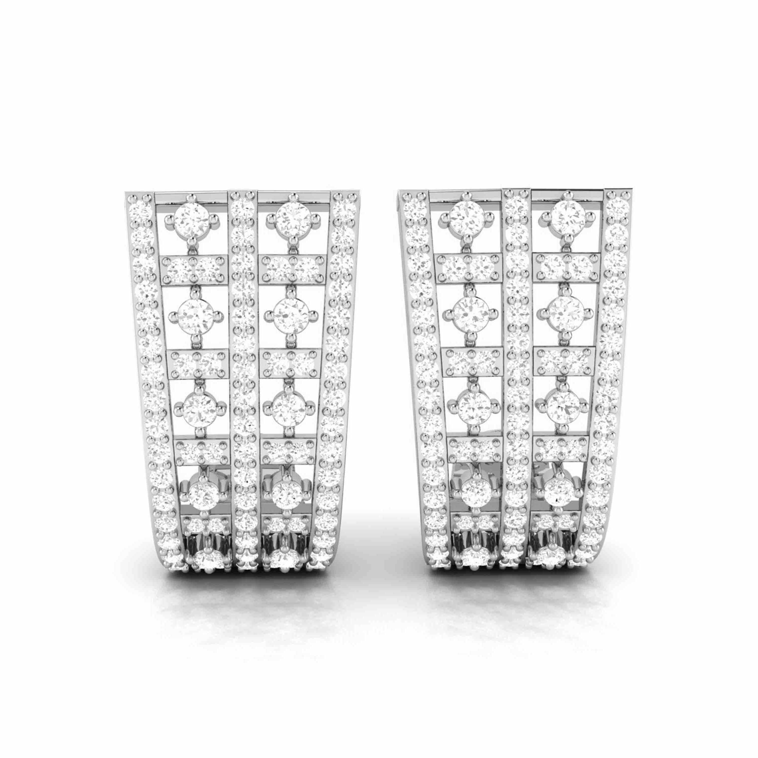 Designer Platinum & Diamond Earrings for Women JL PT E BL-26  VVS-GH Jewelove.US