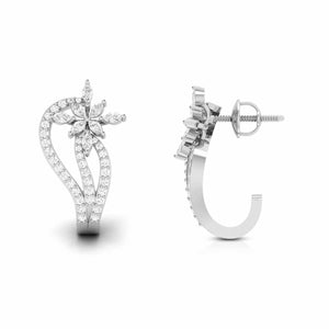 Designer Platinum & Diamond Earrings for Women JL PT E BL-28   Jewelove.US