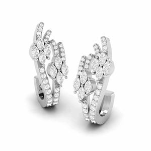 Designer Platinum & Diamond Earrings for Women JL PT E BL-30