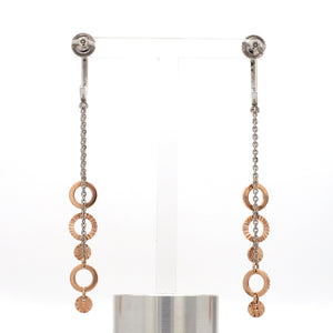 Designer Plain Platinum & Rose Gold Earrings JL PT E 764   Jewelove.US