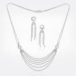 Load image into Gallery viewer, Bridal Platinum Evara Diamond Necklace &amp; Earrings with Diamonds for Women JL PTN 178
