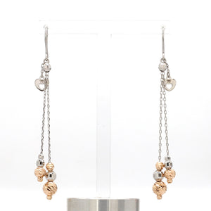 Japanese Platinum Earrings with Rose Gold for Women JL PT E 278