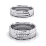 Load image into Gallery viewer, Platinum Diamond Couple Love Bands JL PT CB-6  Both-SI-IJ Jewelove.US
