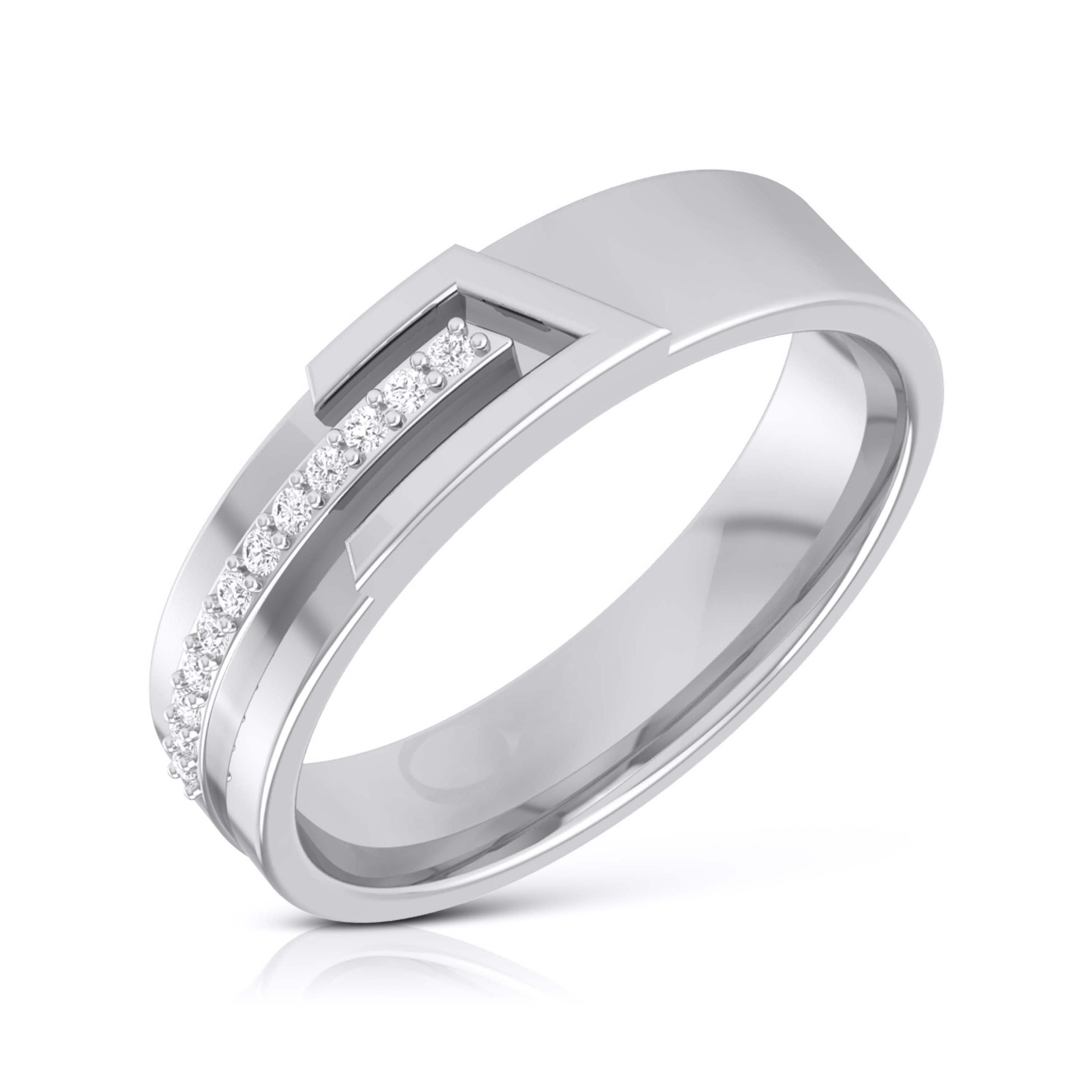 Platinum Diamond Couple Love Bands JL PT CB-6   Jewelove.US