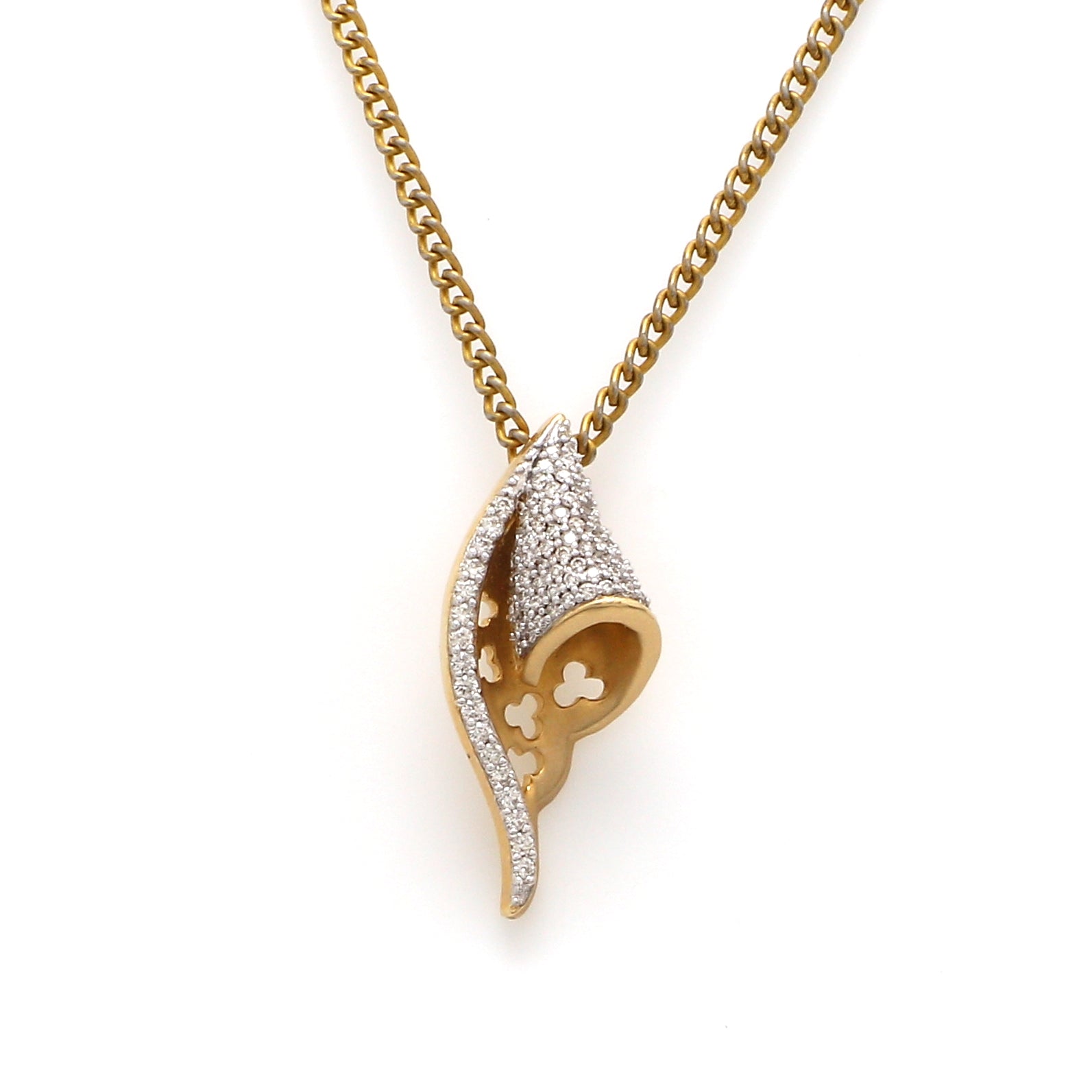 Designer Gold Diamond Pendant for Women JL AU P3