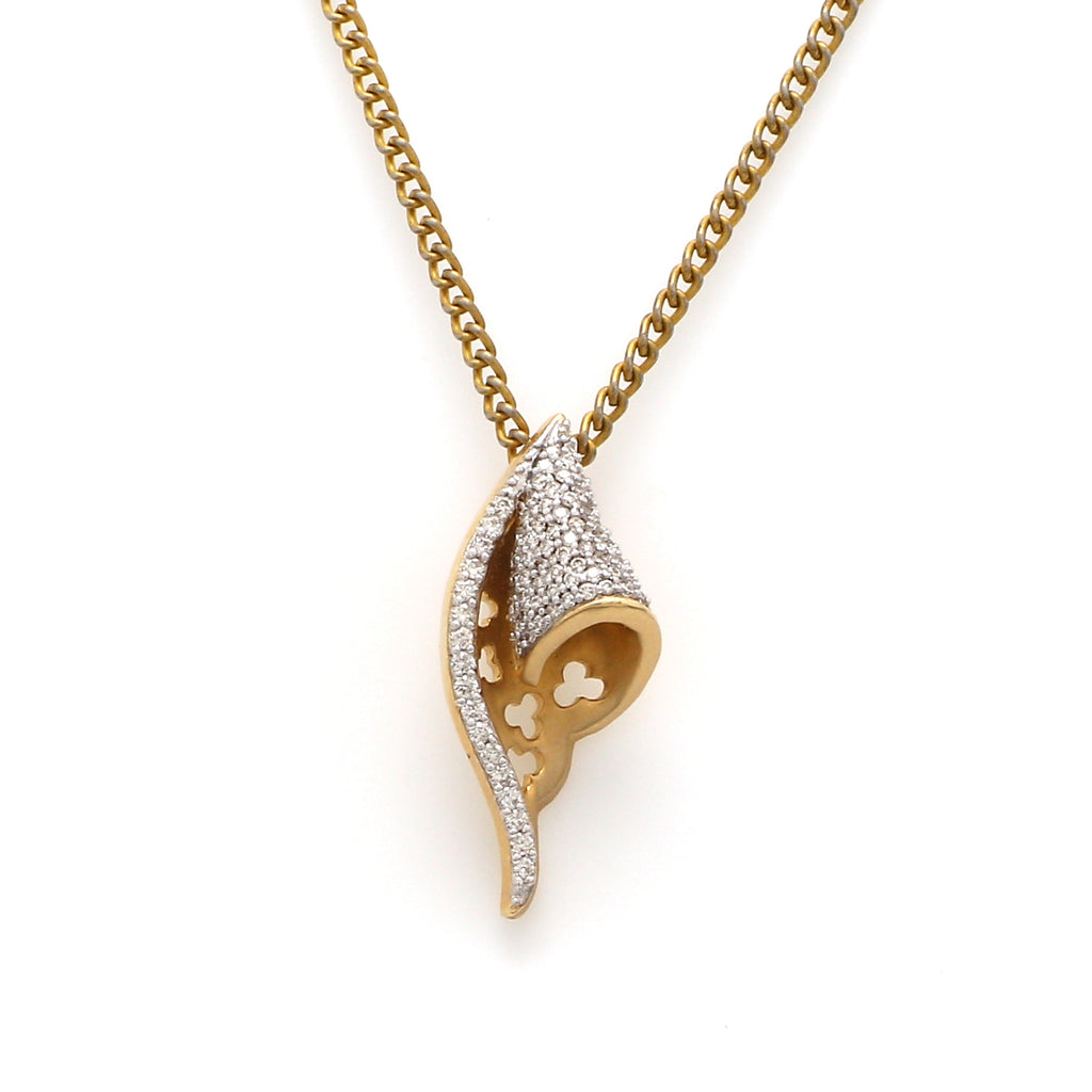 Designer Gold Diamond Pendant for Women JL AU P3   Jewelove.US