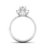 Load image into Gallery viewer, 0.30cts Solitaire Halo Diamond Split Shank Platinum Engagement Ring JL PT 7006-A   Jewelove.US
