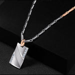 Load image into Gallery viewer, Men of Platinum | Contoured Platinum Diamond Pendant for Men JL PT P 195   Jewelove.US
