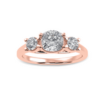 Load image into Gallery viewer, 70-Pointer Cushion Cut Solitaire Diamond 18K Rose Gold Ring JL AU 1231R-B   Jewelove.US
