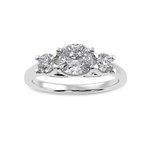 Load image into Gallery viewer, 70-Pointer Cushion Cut Solitaire Diamond Accents Platinum Engagement Ring JL PT 1231-B   Jewelove.US
