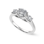 Load image into Gallery viewer, 30-Pointer Cushion Cut Solitaire Diamond Accents Platinum Engagement Ring JL PT 1231   Jewelove.US
