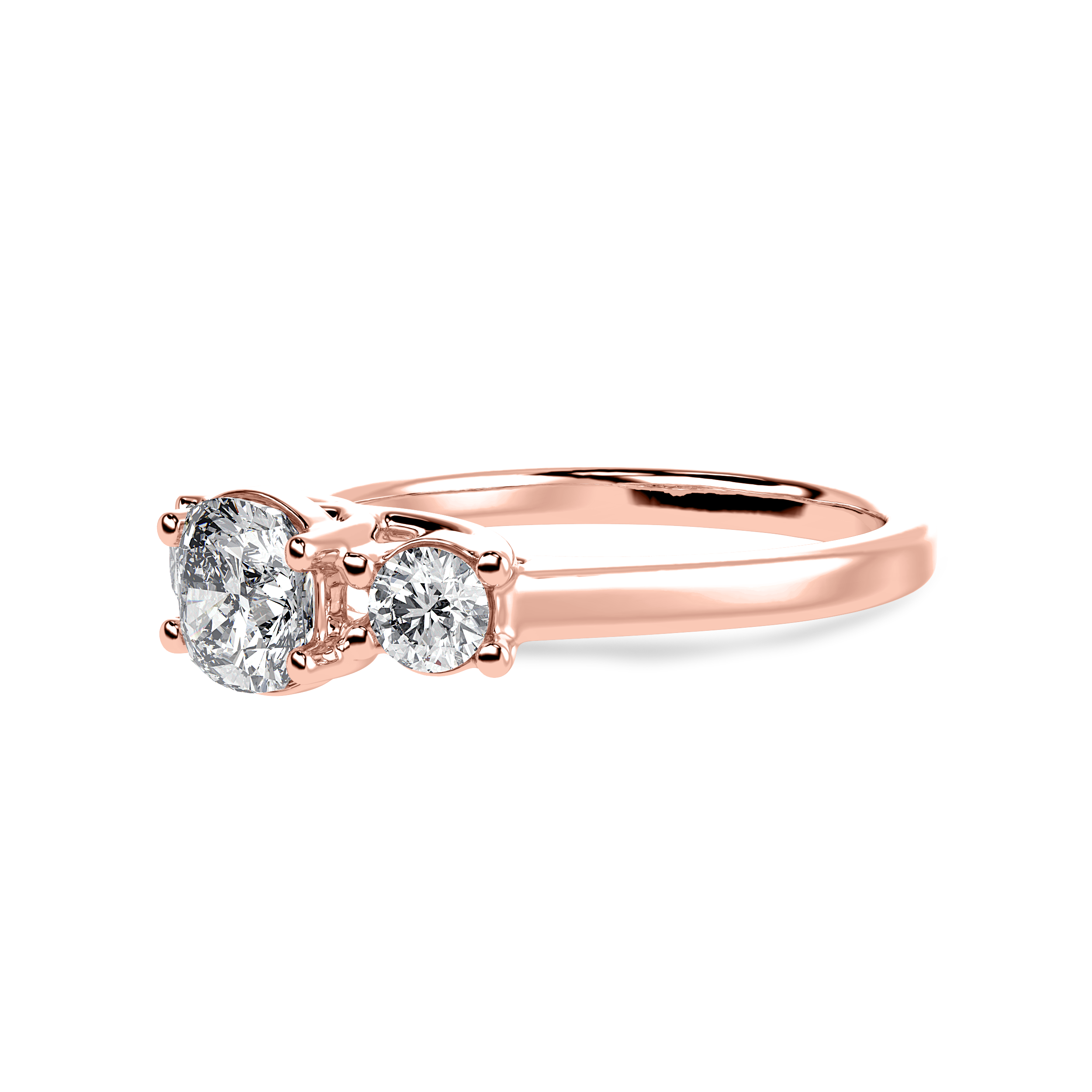 70-Pointer Cushion Cut Solitaire Diamond 18K Rose Gold Ring JL AU 1231R-B   Jewelove.US