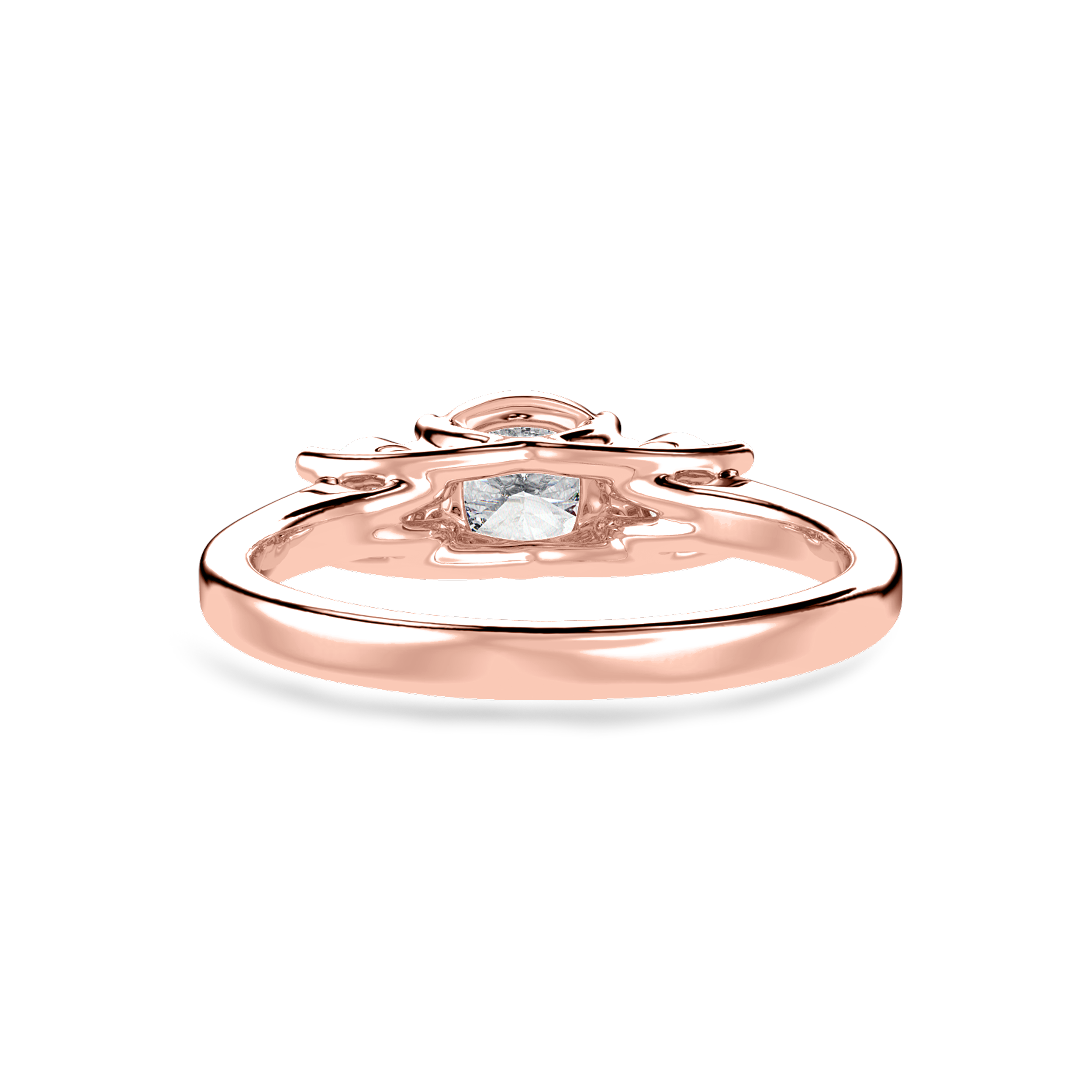70-Pointer Cushion Cut Solitaire Diamond 18K Rose Gold Ring JL AU 1231R-B   Jewelove.US