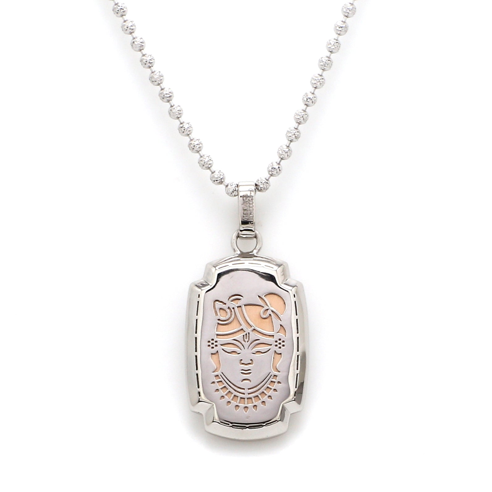 Platinum + Rose Gold SrinathJi Pendant JL PT SrinathJi   Jewelove.US