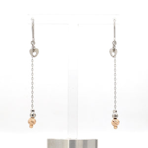 Japanese Platinum Earrings with Rose Gold for Women JL PT E 281   Jewelove.US
