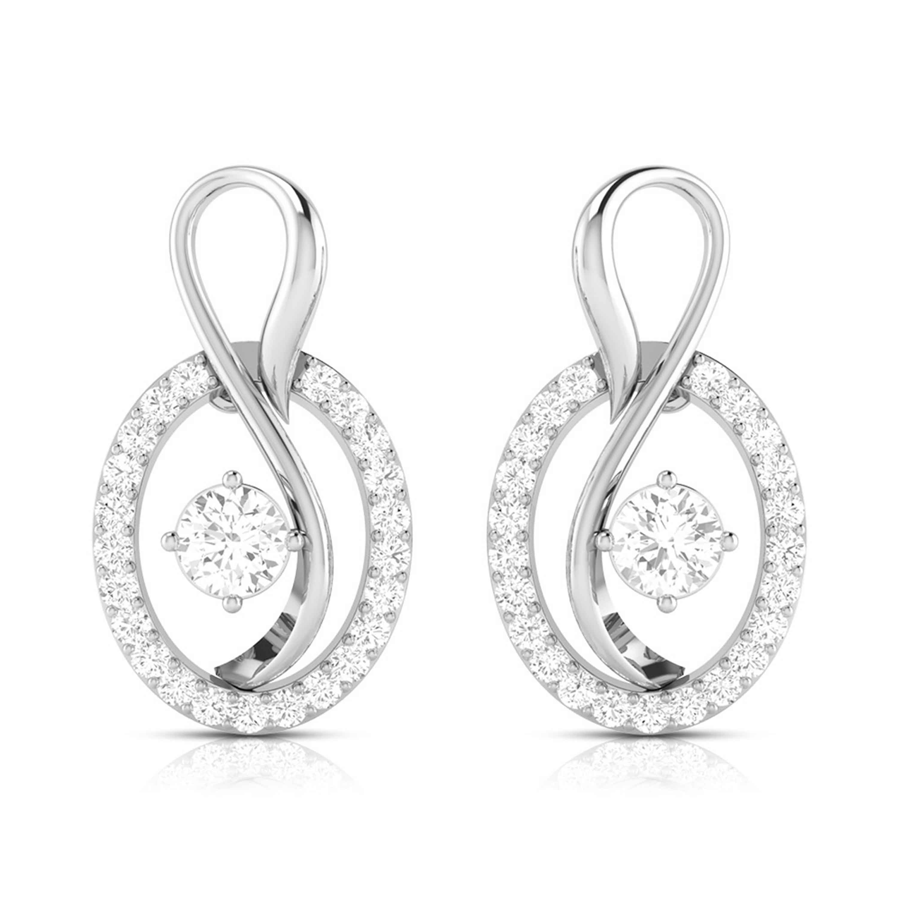 Designer Platinum with Diamond Solitaire Pendant Set for Women JL PT PE NL8518  Earrings Jewelove.US