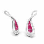 Load image into Gallery viewer, Designer Platinum with Diamond &amp; Ruby Earrings for Women JL PT E NL8523R   Jewelove.US
