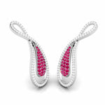Load image into Gallery viewer, Designer Platinum with Diamond &amp; Ruby Earrings for Women JL PT E NL8523R   Jewelove.US
