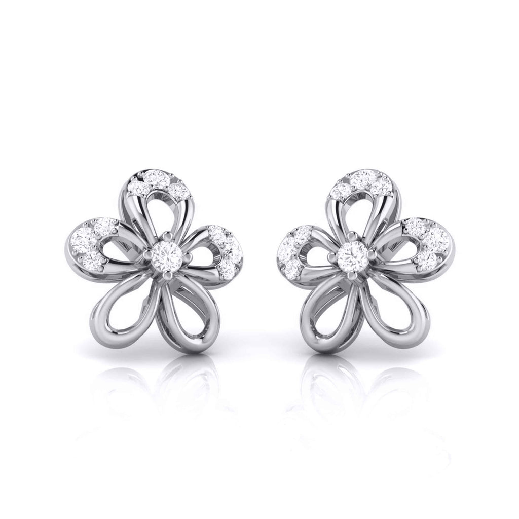 Platinum Diamond Earrings for Women JL PT E B-1   Jewelove.US