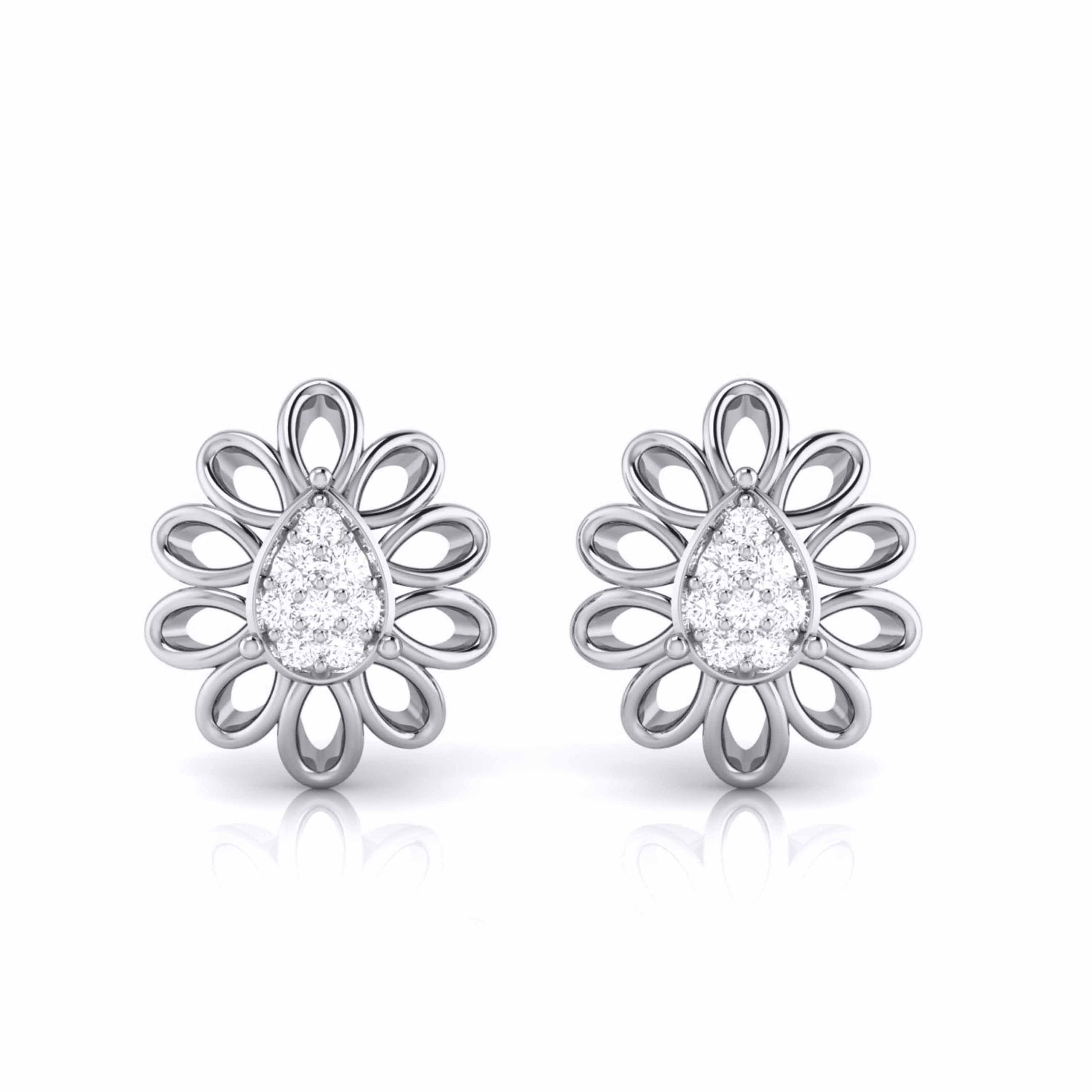 Designer Platinum Diamond Earrings for Women JL PT E B-2