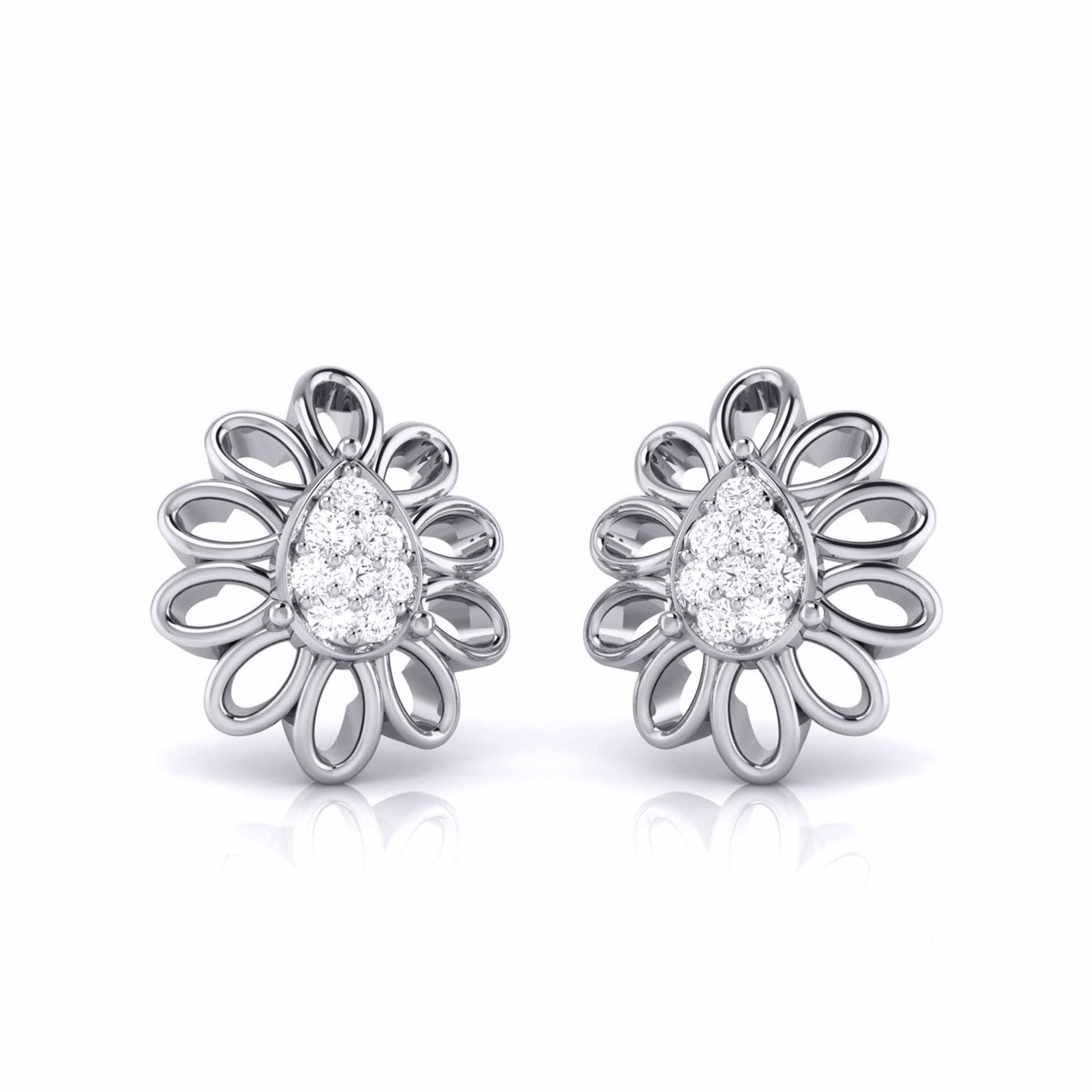 Designer Platinum Diamond Earrings for Women JL PT E B-2