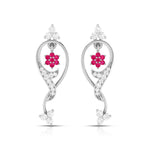 Load image into Gallery viewer, Designer Platinum with Diamond Earrings for Women JL PT E NL8538  Red Jewelove.US

