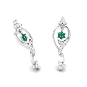 Designer Platinum with Diamond Earrings for Women JL PT E NL8538   Jewelove.US