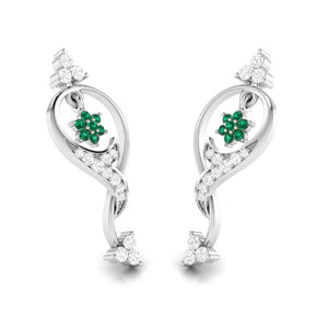 Designer Platinum with Diamond Earrings for Women JL PT E NL8538   Jewelove.US