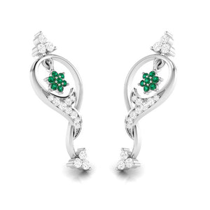 Designer Platinum with Diamond Earrings for Women JL PT E NL8538