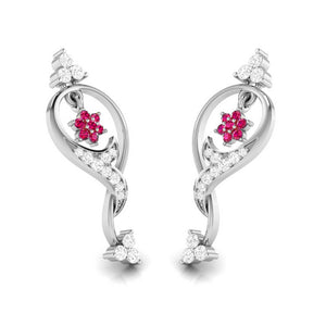 Designer Platinum with Diamond Earrings for Women JL PT E NL8538   Jewelove.US