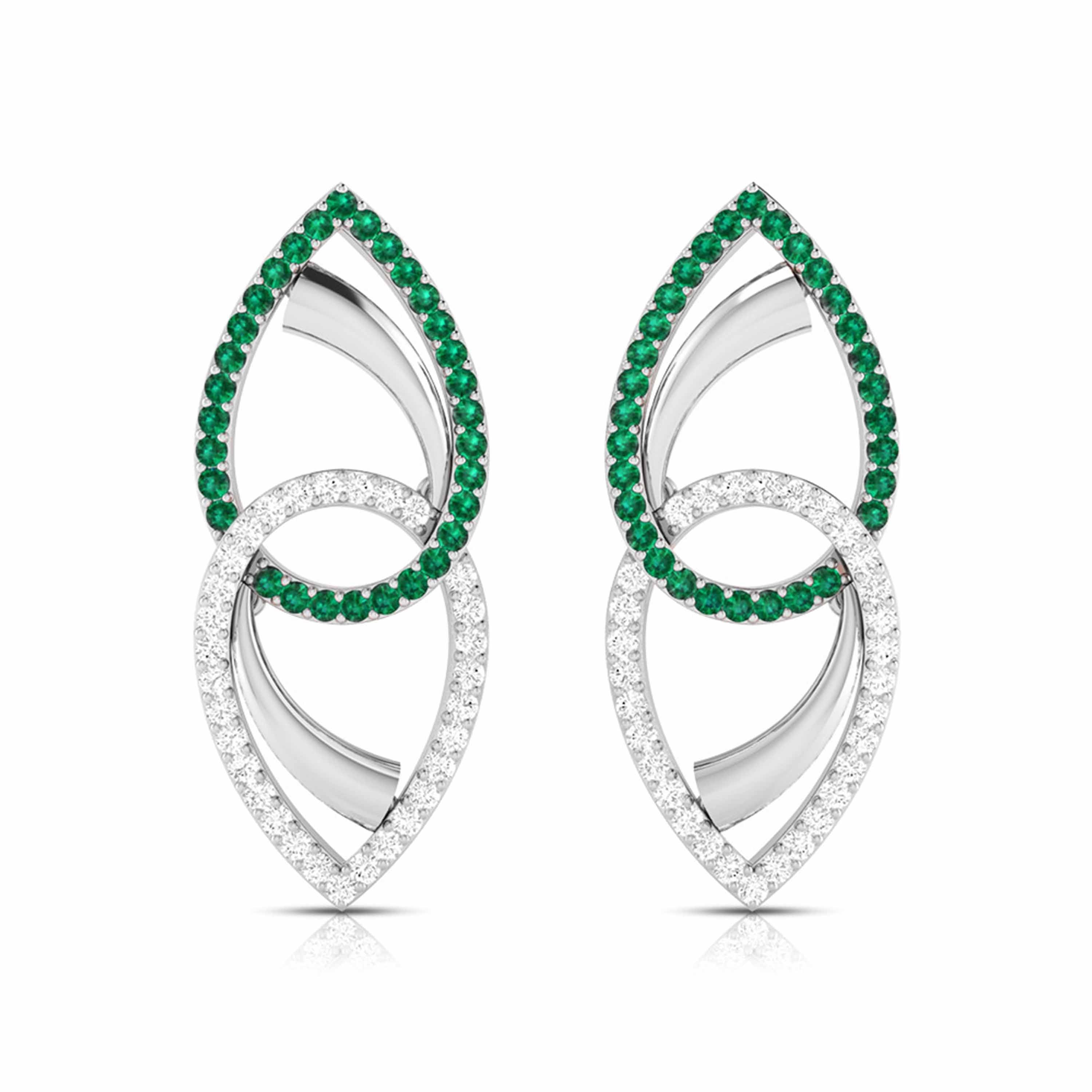 Designer Platinum Diamond Earrings for Women JL PT E NL8550