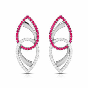 Designer Platinum Diamond Earrings for Women JL PT E NL8550