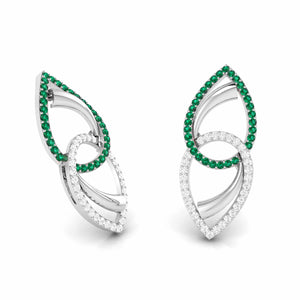 Designer Platinum Diamond Earrings for Women JL PT E NL8550