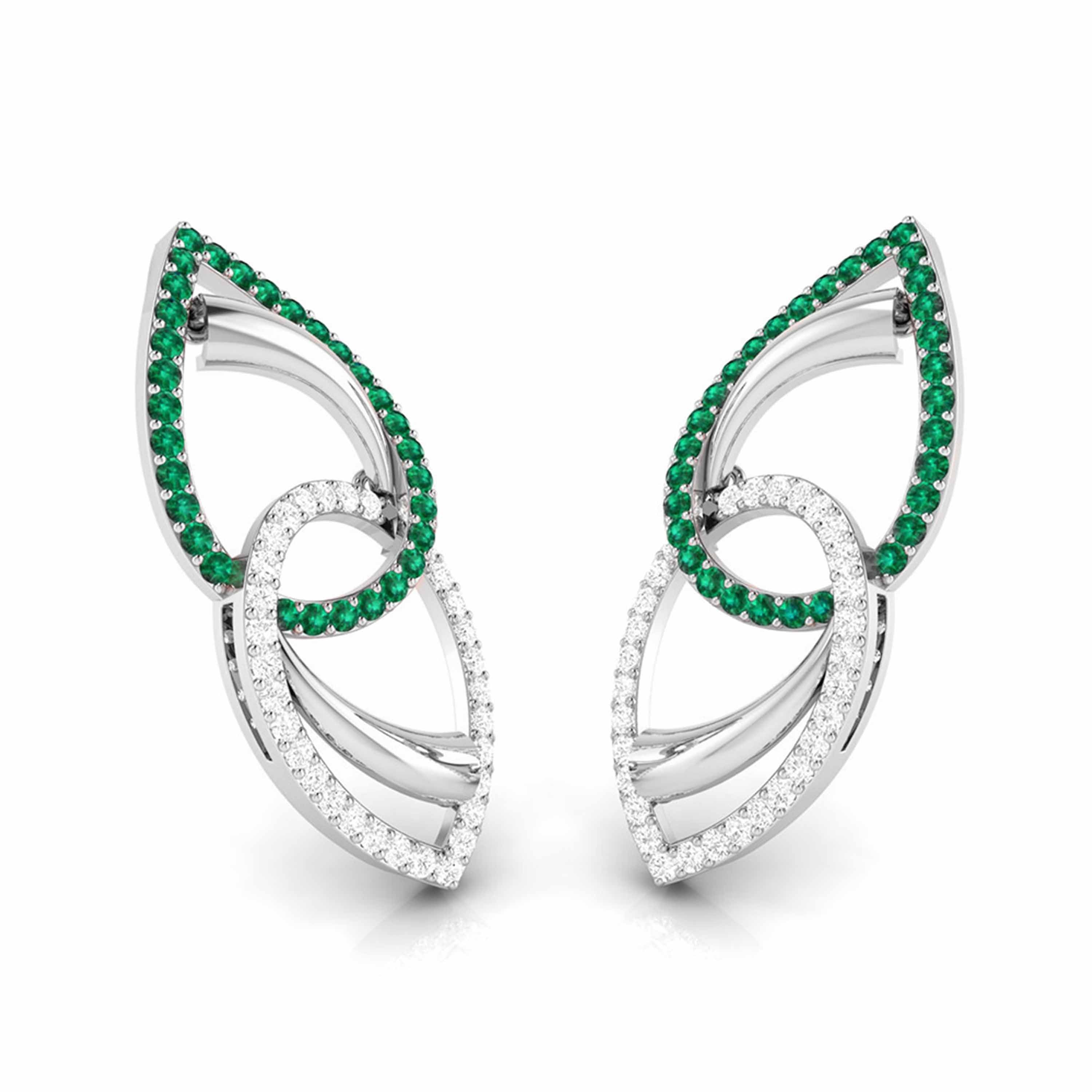 Designer Platinum Diamond Earrings for Women JL PT E NL8550