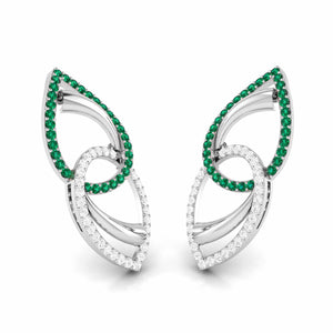 Designer Platinum Diamond Earrings for Women JL PT E NL8550