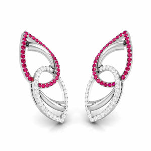 Designer Platinum Diamond Earrings for Women JL PT E NL8550