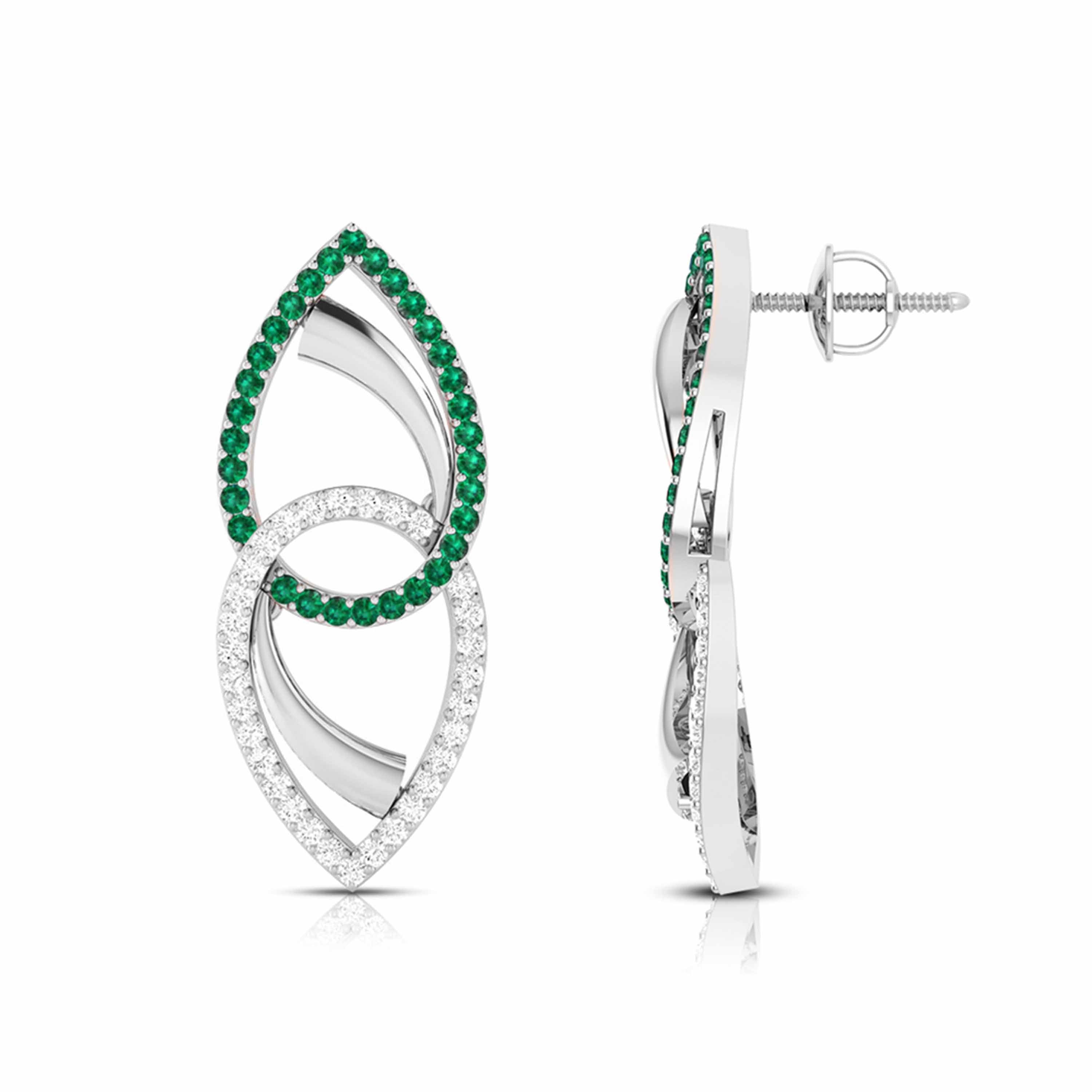 Designer Platinum Diamond Earrings for Women JL PT E NL8550