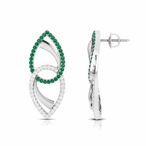 Designer Platinum Diamond Earrings for Women JL PT E NL8550