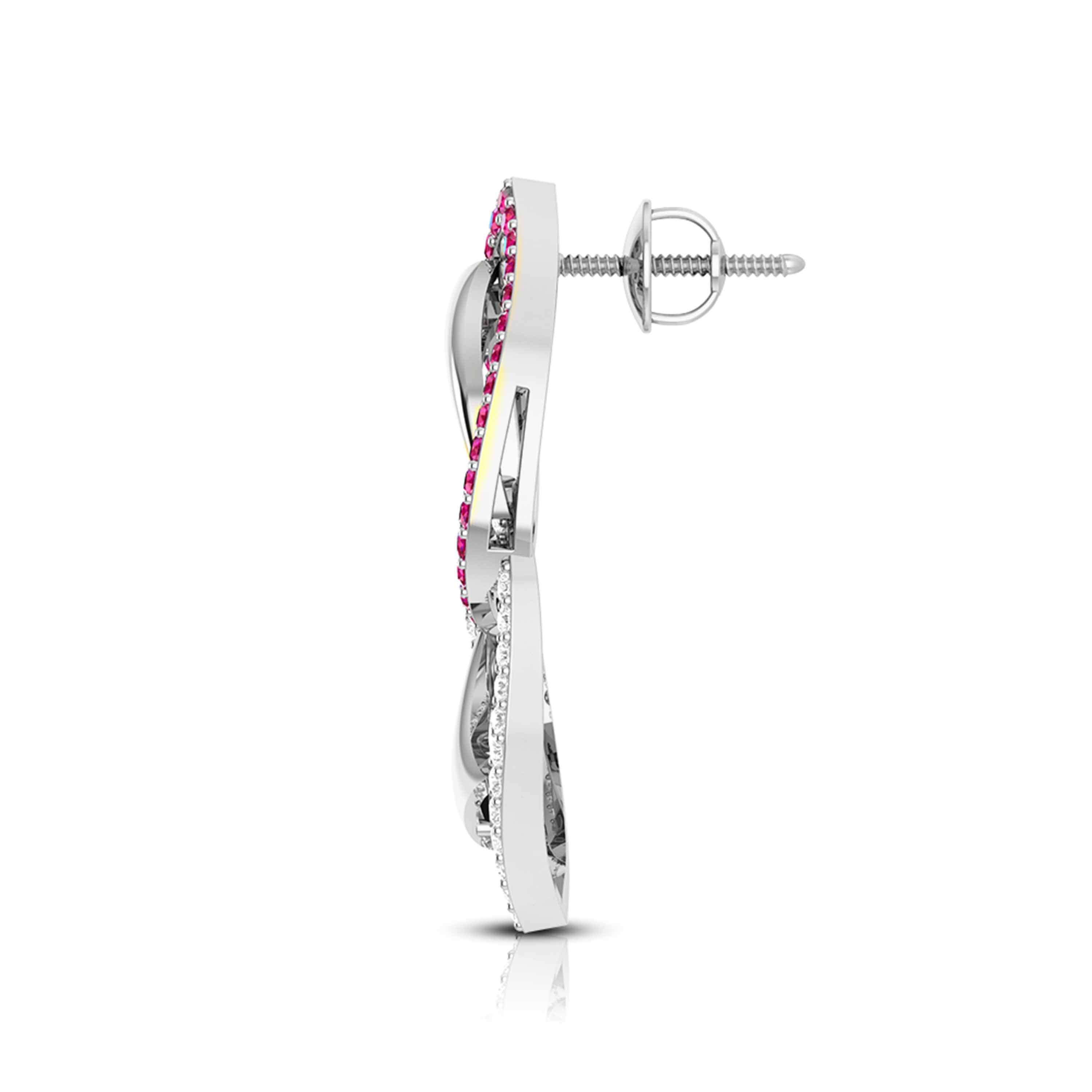 Designer Platinum Diamond Earrings for Women JL PT E NL8550