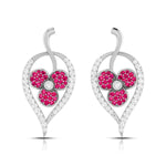 Load image into Gallery viewer, Designer Platinum Diamond Earrings for Women JL PT E NL8579  Red Jewelove.US
