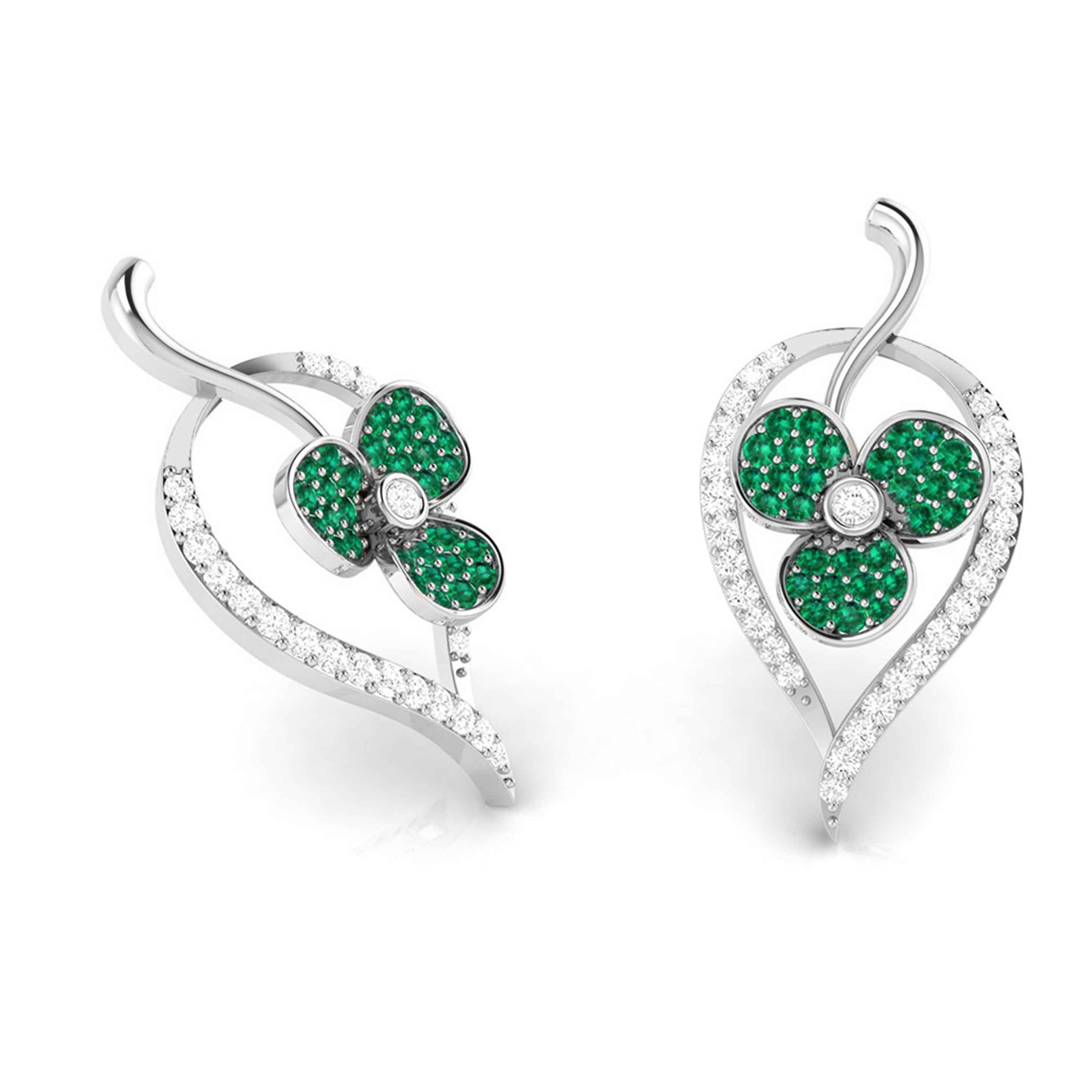 Designer Platinum Diamond Earrings for Women JL PT E NL8579   Jewelove.US