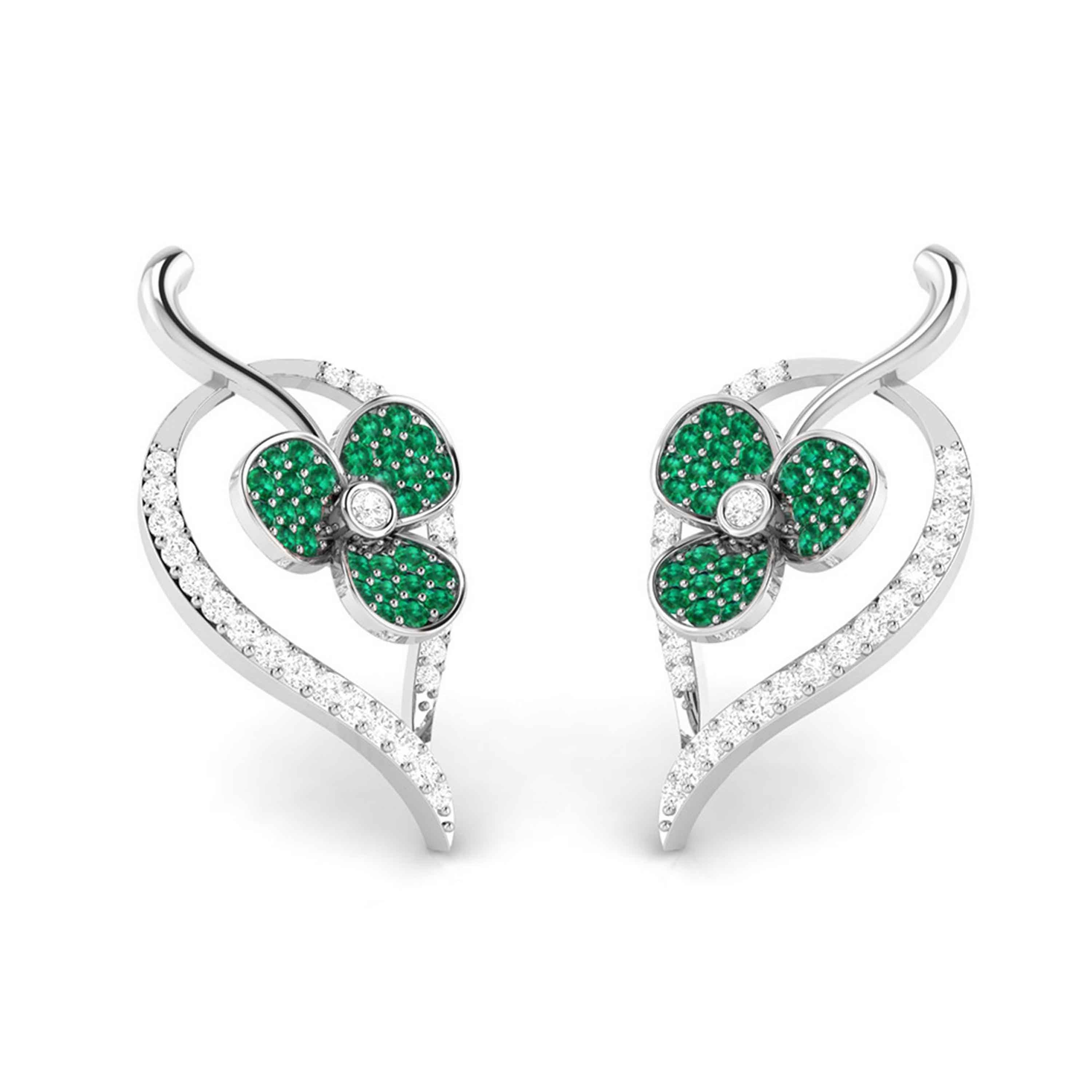 Designer Platinum Diamond Earrings for Women JL PT E NL8579   Jewelove.US