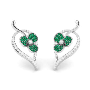 Designer Platinum Diamond Earrings for Women JL PT E NL8579   Jewelove.US