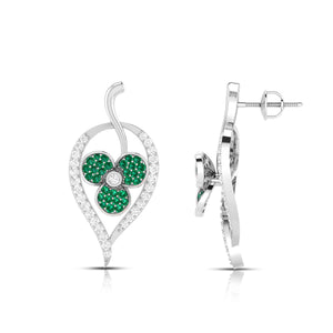 Designer Platinum Diamond Earrings for Women JL PT E NL8579   Jewelove.US