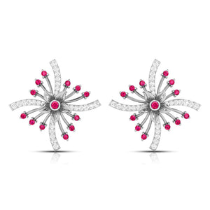 Platinum Diamond Earrings for Women JL PT E NL8581  Red Jewelove.US
